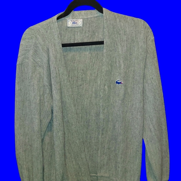 Old school vintage lacoste grandpa cardigan
